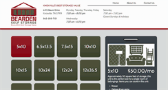 Desktop Screenshot of beardenselfstorage.com