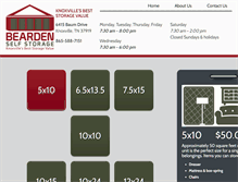 Tablet Screenshot of beardenselfstorage.com
